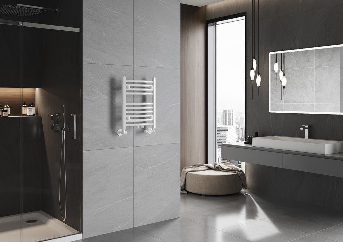 radiador branco para a casa de banho