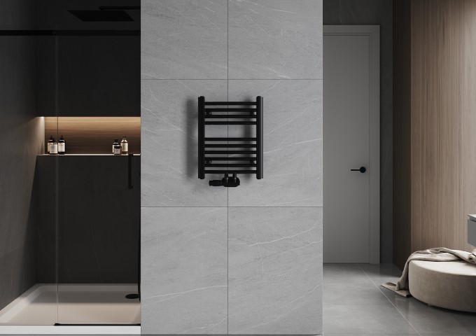 radiador preto para casa de banho