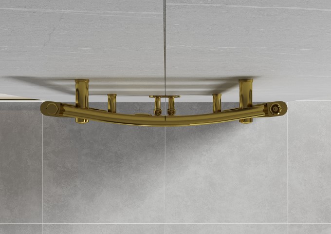 Radiador dourado para casa de banho