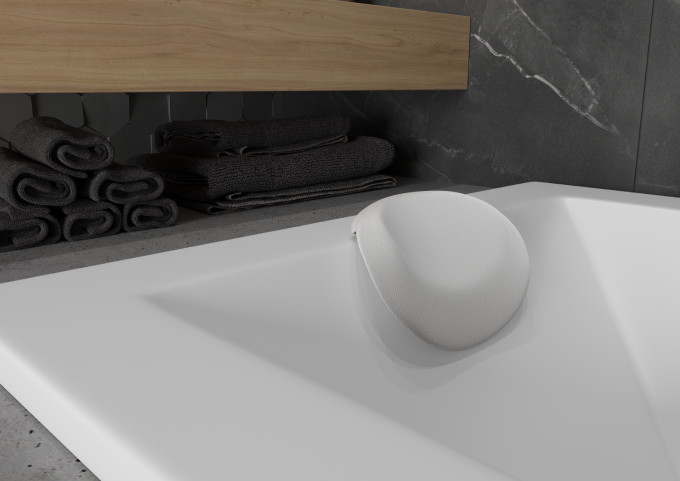 Encostos para banheiras brancos