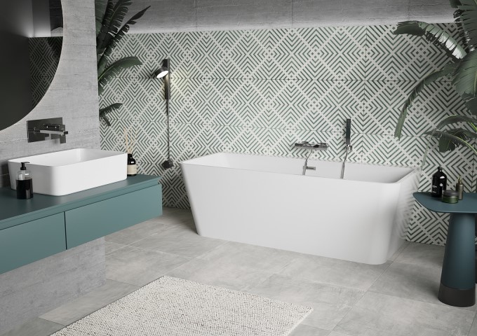 Banheira independente de parede 170x80 cm