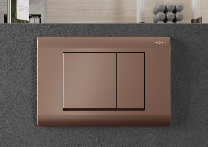 Botões de descarga ouro rosa