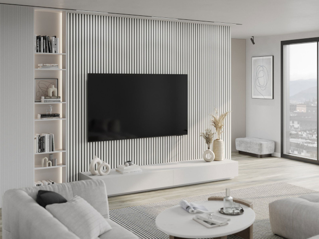 lamelas brancas numa divisão