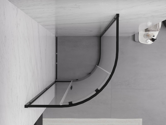 Forma semicircular do duche