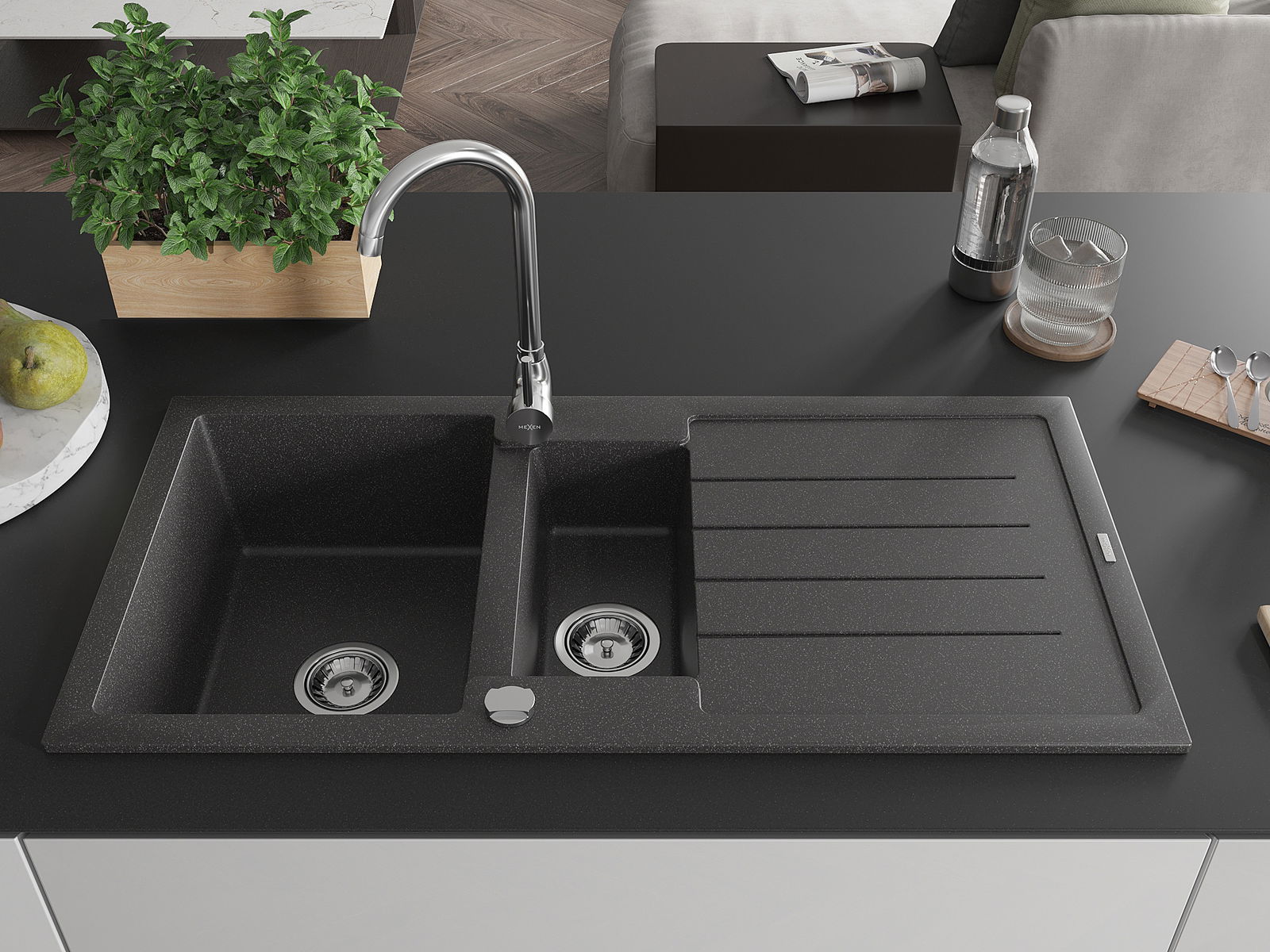 Lava-louça embutido na bancada