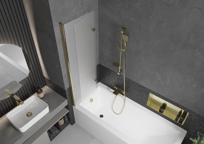 Tampões para lavatórios dourados