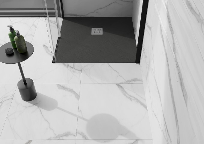 Bases de duche quadradas pretas