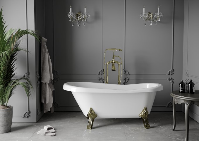 banheira autónoma com pés