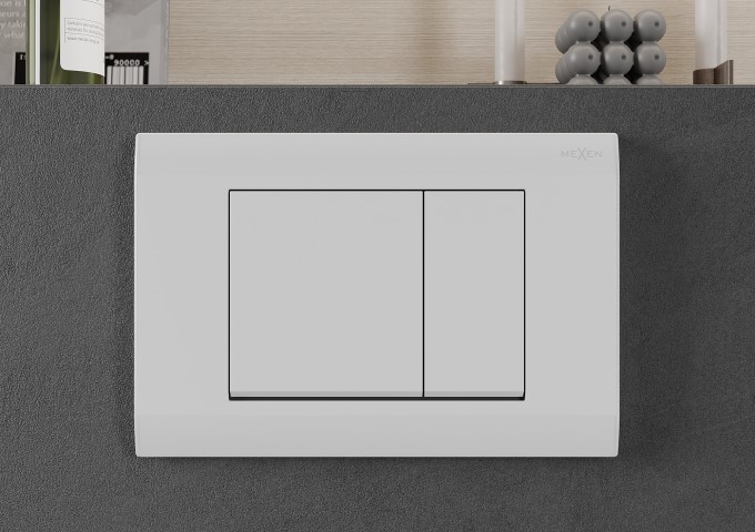 Botões de descarga brancos