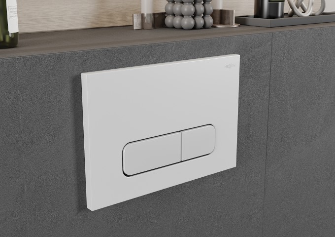 Botões de descarga brancos