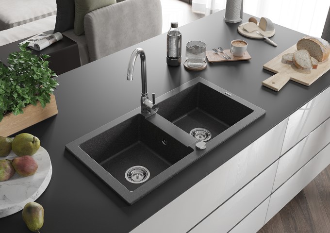 Torneiras de cozinha branco/cromado