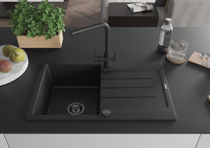 Misturadoras de cozinha com possibilidade de ligação a filtro de água e bica extensível