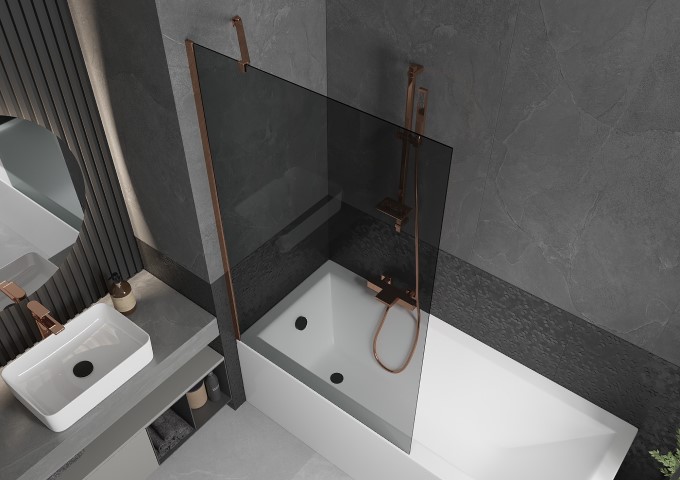 Paravans de banho vidro grafite