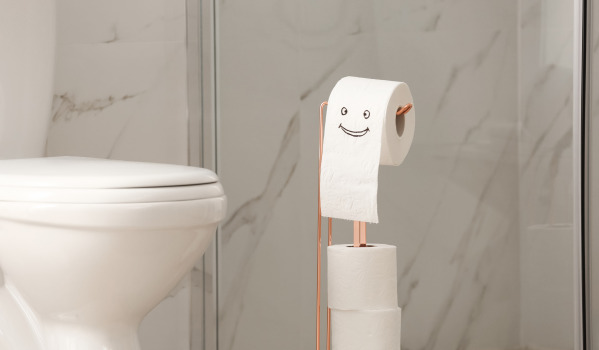 Sem furar - suporte para papel higiénico não invasivo