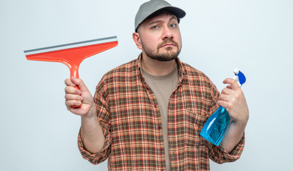 Limpeza rápida com limpador de vidros