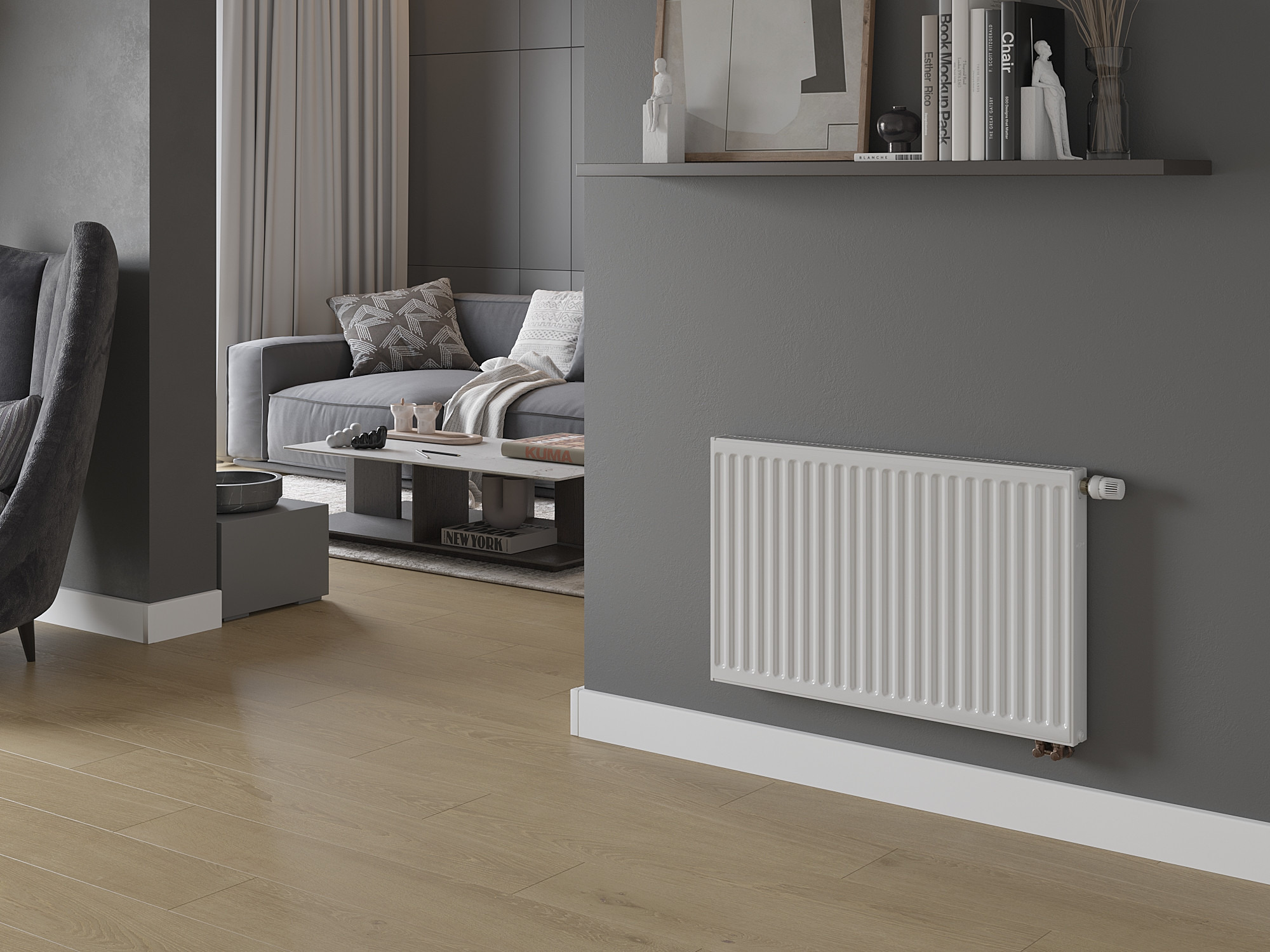 Aquecimento em casa - radiador de placa