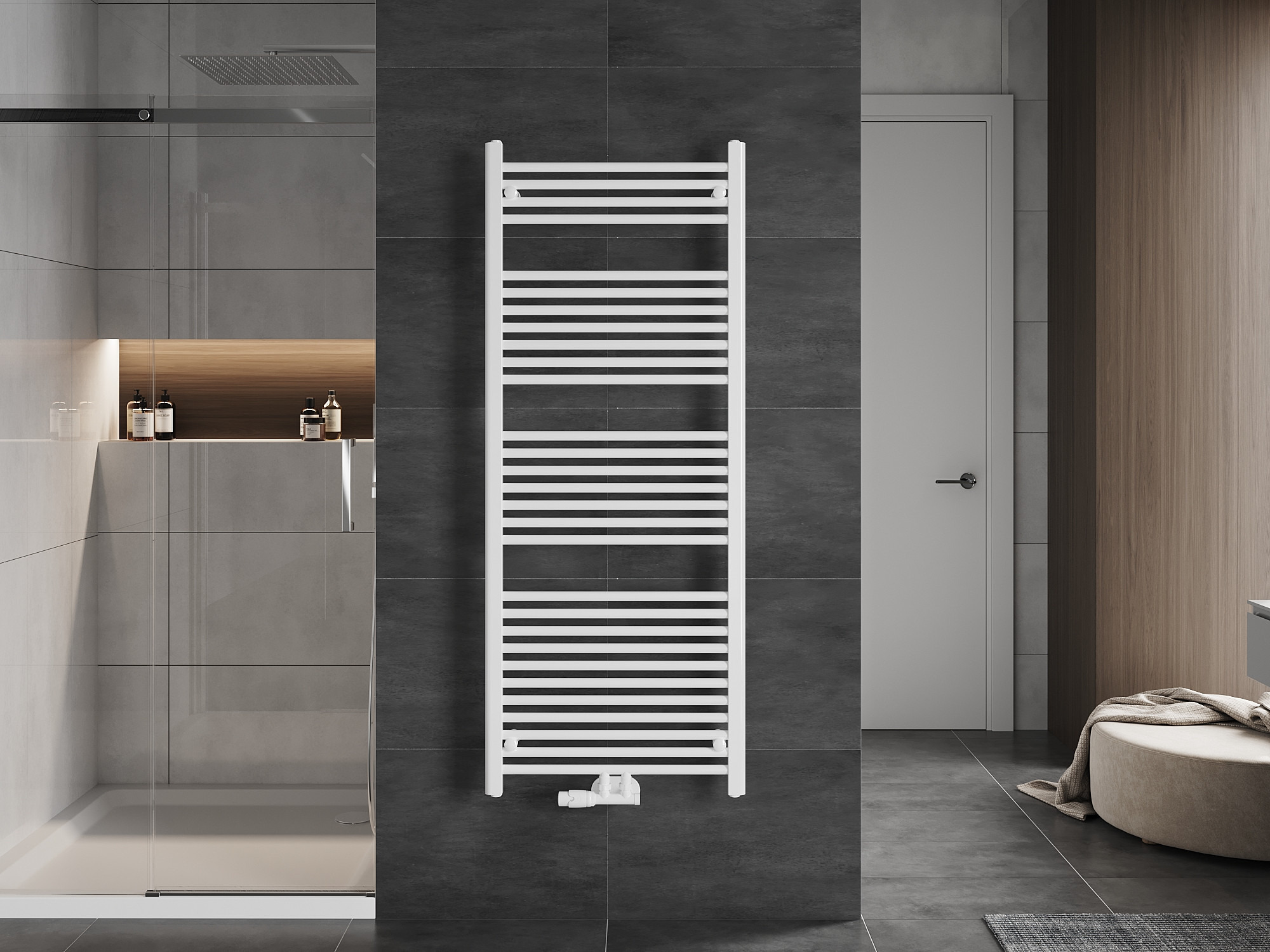 Toalheiro aquecido na casa de banho