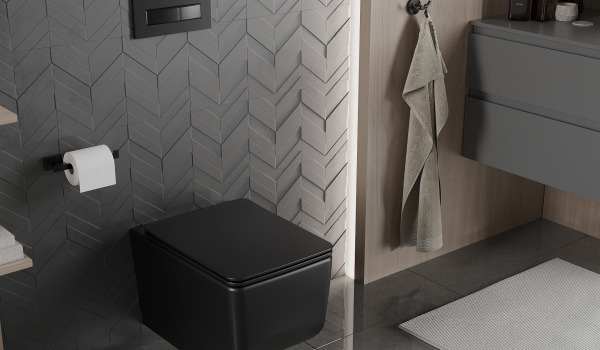 Torneira preta para casa de banho