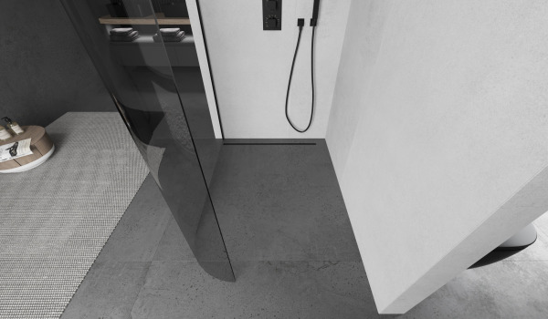 Cabine walk-in arredondada