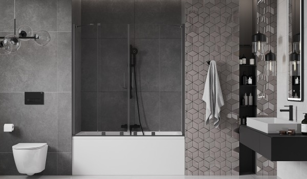 Banheira com dobradiça dupla