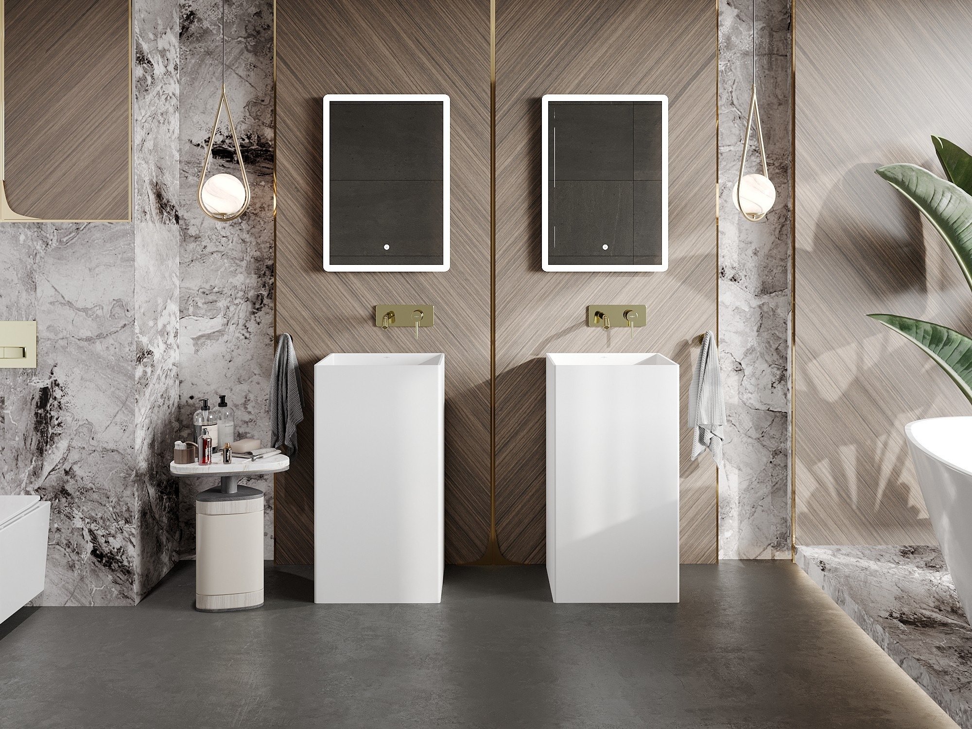 Casa de Banho Oriental com Madeira