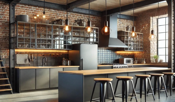 Como decorar uma cozinha em estilo industrial, loft?